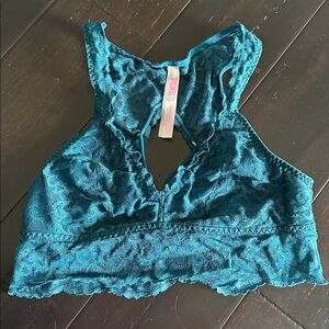 PINK Victoria's Secret Turquoise Lace Bralette